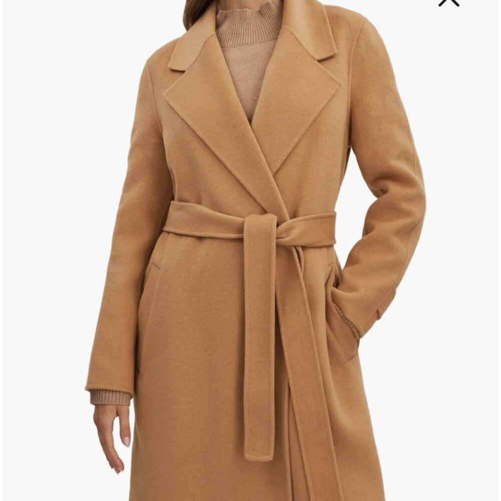Reiss Emile Belted Wool Blend Coat